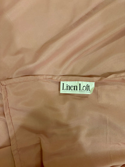 Linen Loft Midnight Navy & Rose Pink Reversible Duvet Cover Set - King Size