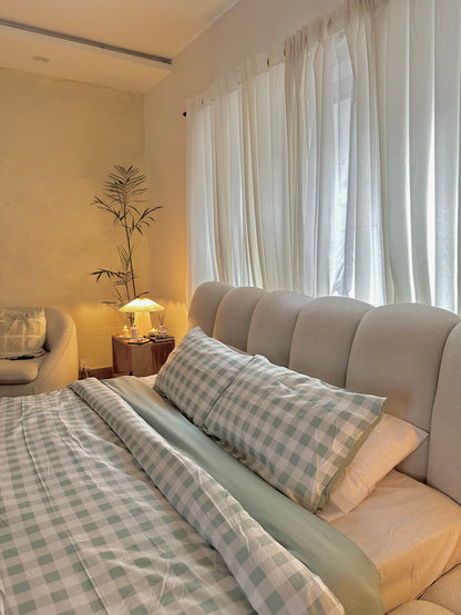 Linen Loft Trendy Gingham Bedding | Soft, Stylish, and Cozy in Sage Green