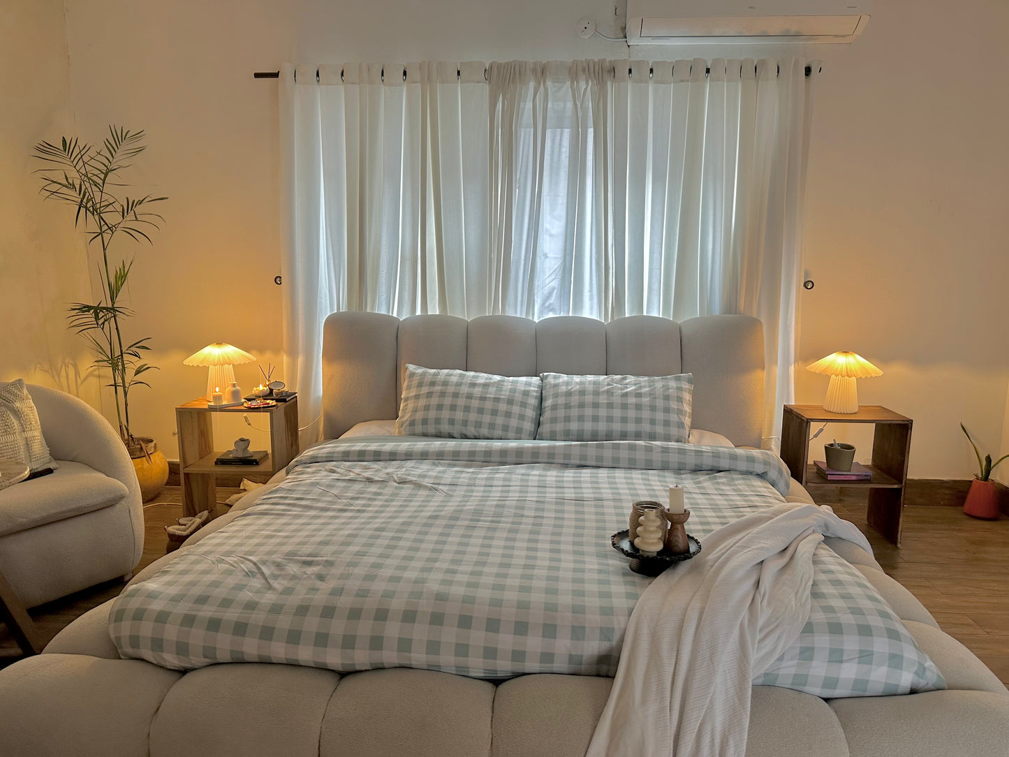 Linen Loft Trendy Gingham Bedding | Soft, Stylish, and Cozy in Sage Green