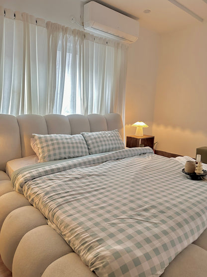 Linen Loft Trendy Gingham Bedding | Soft, Stylish, and Cozy in Sage Green