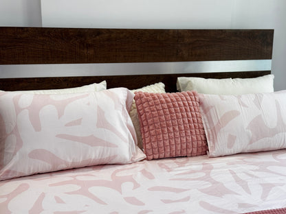 Soft 100% Cotton Satin King Size Bedsheet with Pillowcases – Pink Blush Bedding (108 x 102 Inches)