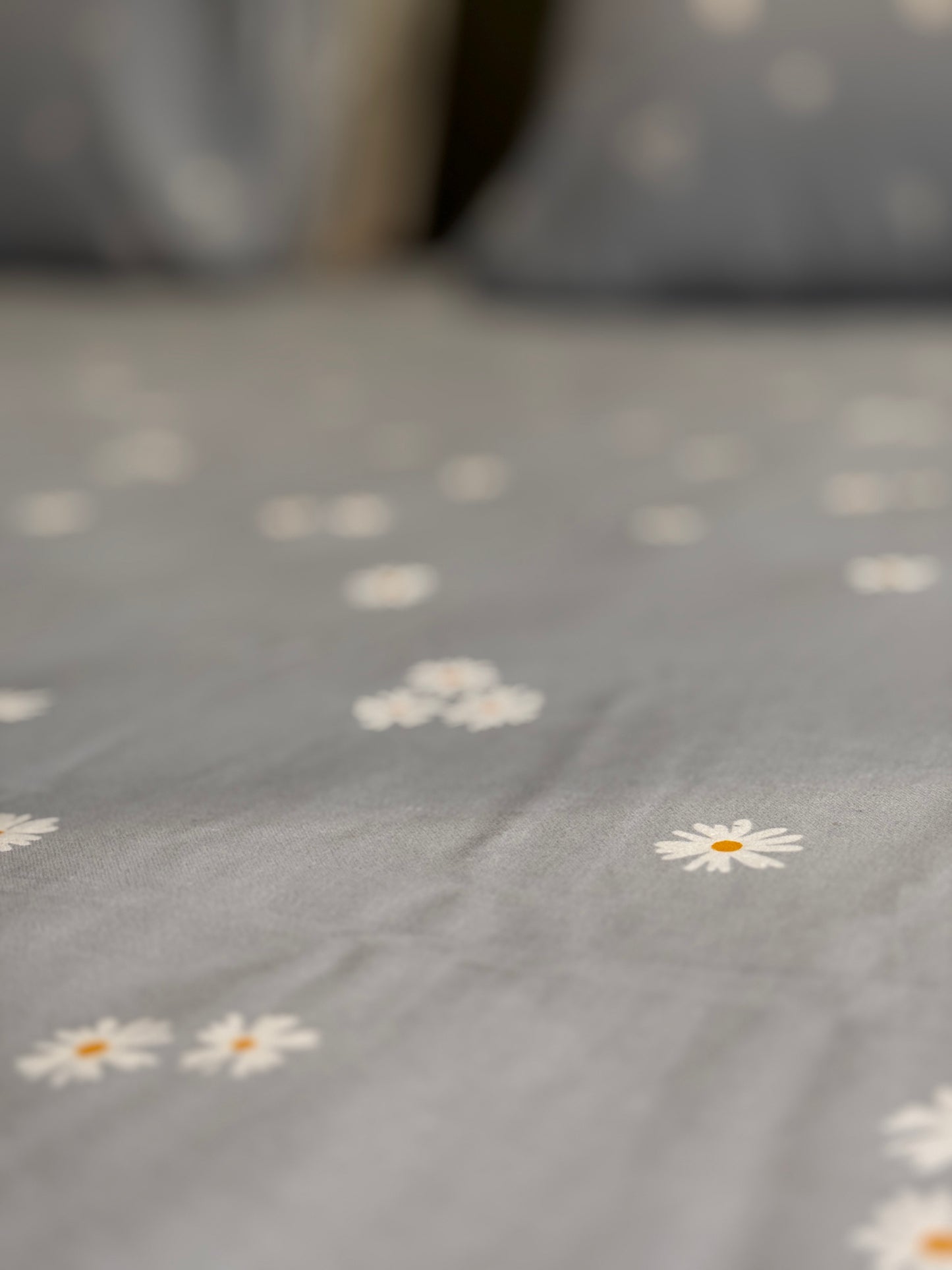 Duck Egg Bloom Bedding with White Plain Duvet Cover - King Size