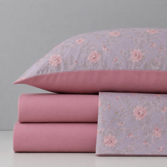 Linen Loft  Rosewood Bloom Bedding Set - King Size