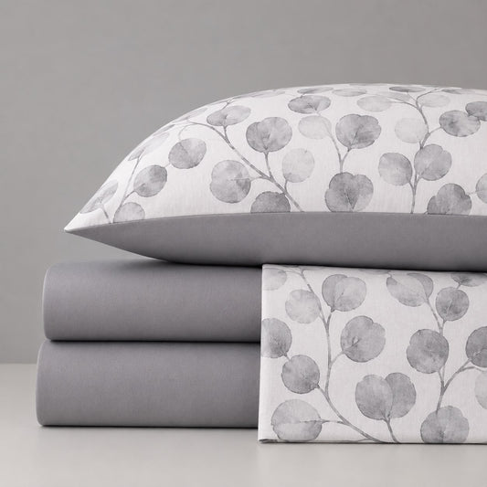 Linen Loft  Silver Leaf Bedding Set - King Size