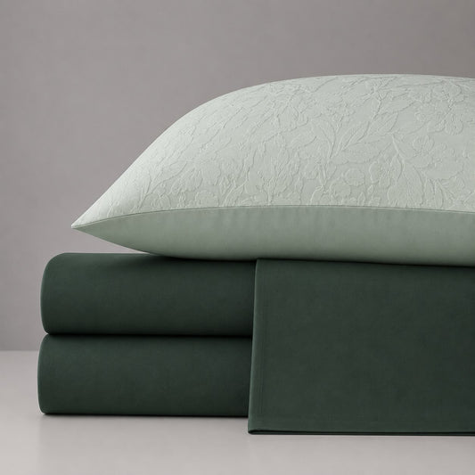 Linen Loft Moss Green Bedding Set - King Size