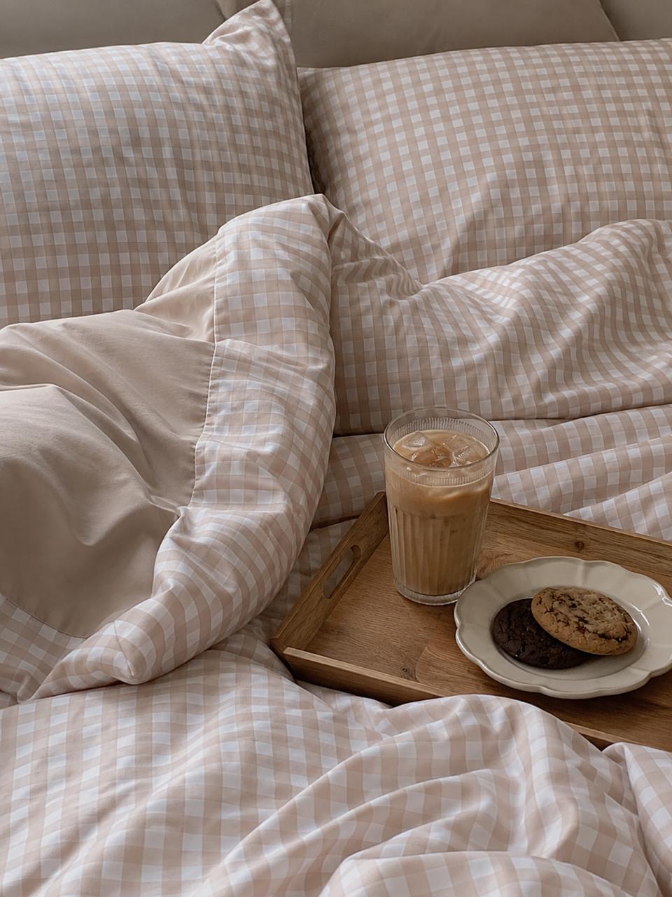 Linen Loft Signature Natural Gingham Duvet Cover