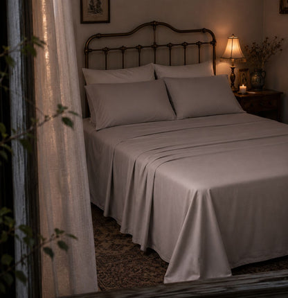 Plain Aura Flat Sheet Grey