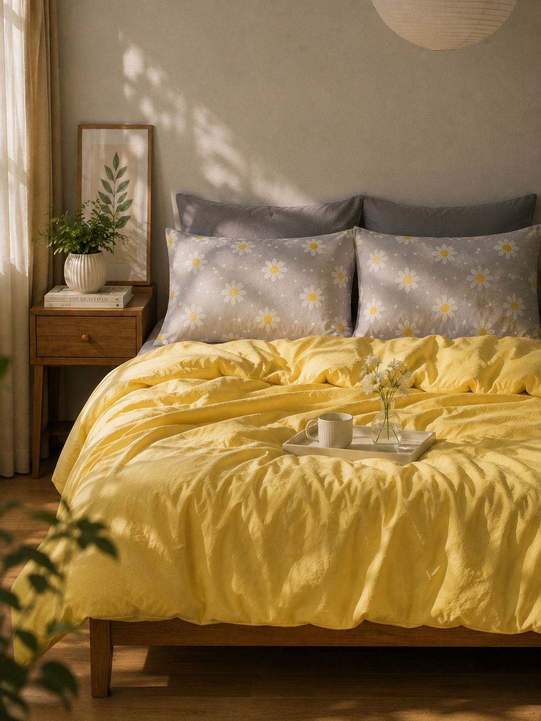 Linen Loft  Morning Daisy Bedding Set - King size