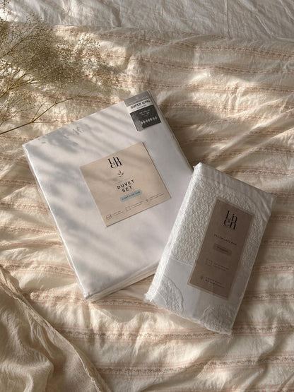 Linen Loft  Snow White Bedding Set - King Size