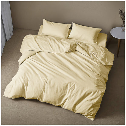 Plain Dyed Duvet Cover Cream – Soft, Elegant & Luxurious Cotton Bedding