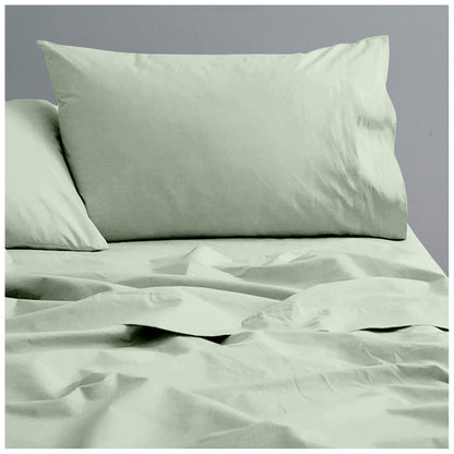 Linen Loft  Sage Green Flat Sheet - King size