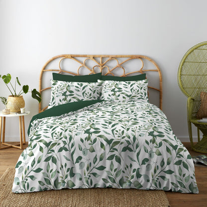 Linen Loft Felton Leaf Print Duvet Cover Set – Soft, Breathable & Eco-Friendly