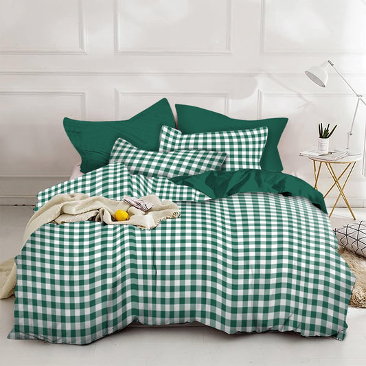 Linen Loft Forest Green Gingham Bedding Set | Cozy, Comfortable, and Chic