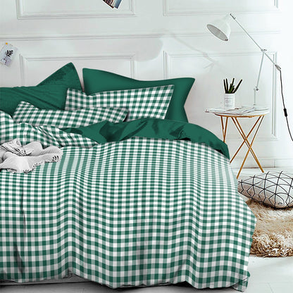 Linen Loft Forest Green Gingham Bedding Set | Cozy, Comfortable, and Chic