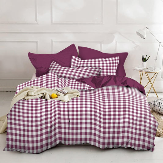 Linen Loft Signature Mulberry Gingham Bedding Set | Effortless Comfort & Style