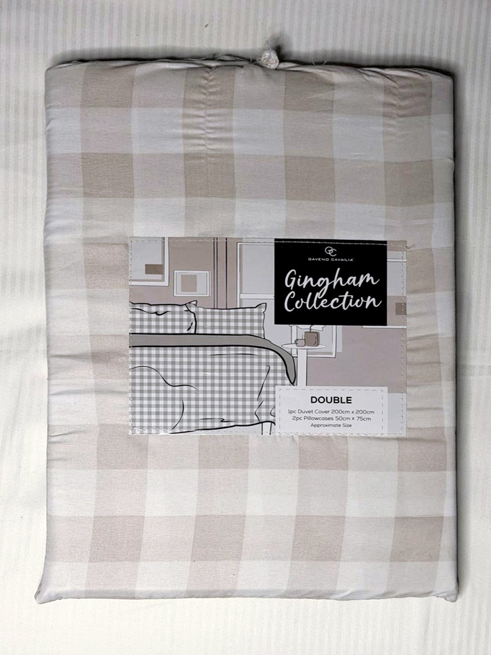 Linen Loft Signature Natural Gingham Bedding Set | Effortless Comfort & Style