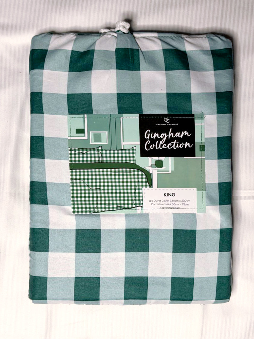 Linen Loft Forest Green Gingham Bedding Set | Cozy, Comfortable, and Chic