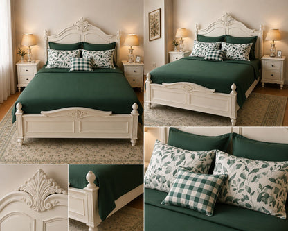 Linen Loft Emerald Whisper Bedding Set – King Size