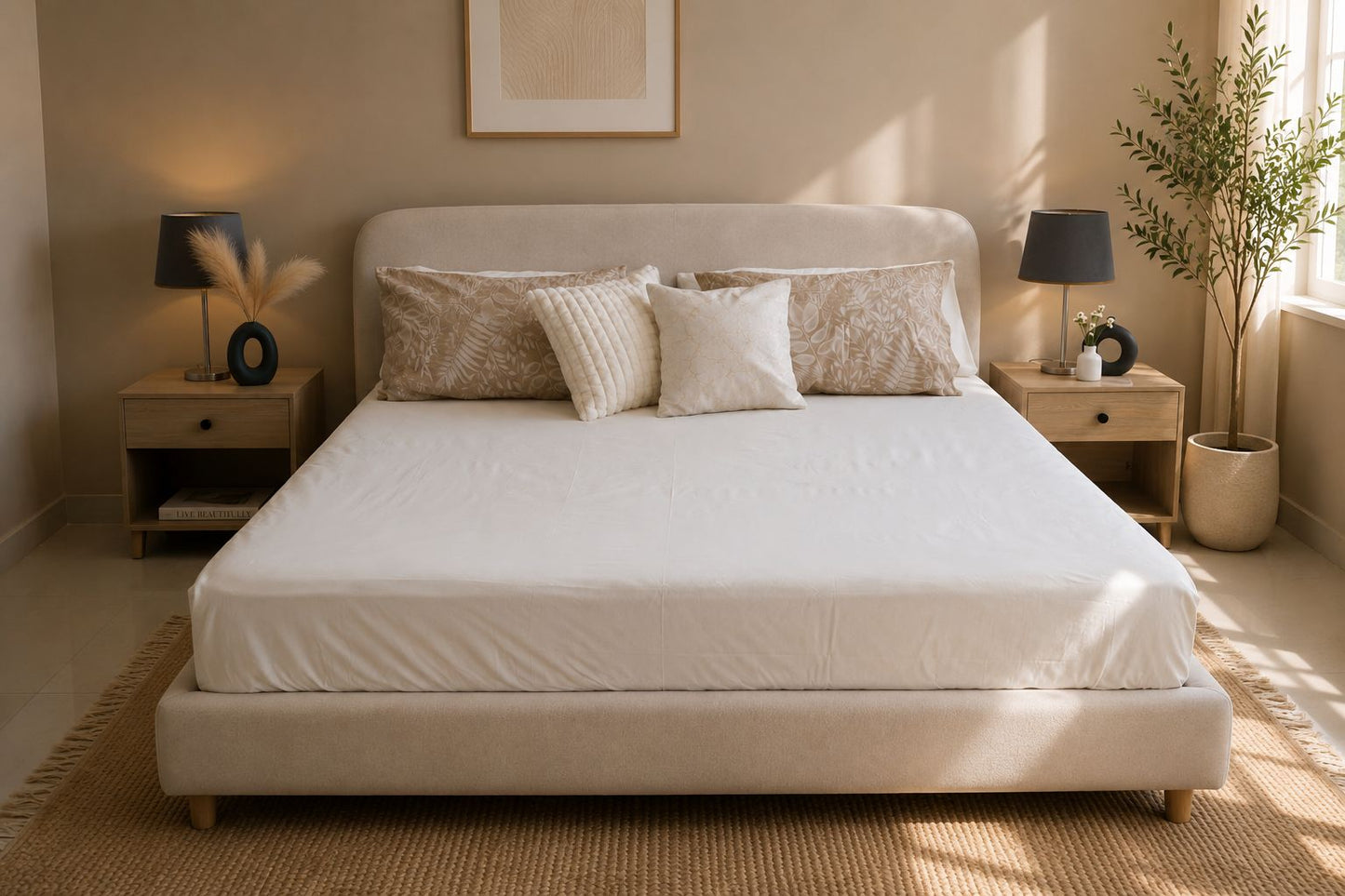 Linen Loft Ivory Bloom Bedding Set – King Size