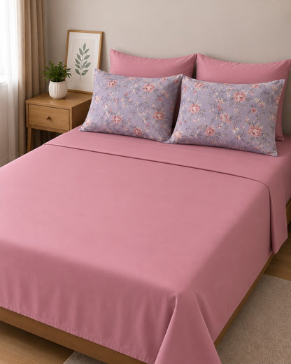 Linen Loft  Rosewood Bloom Bedding Set - King Size