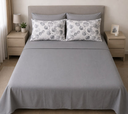 Linen Loft  Silver Leaf Bedding Set - King Size