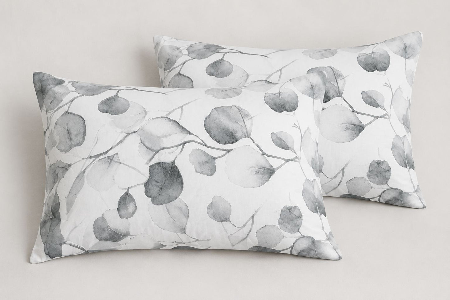 Linen Loft Silver leaf Pillowcase Pair