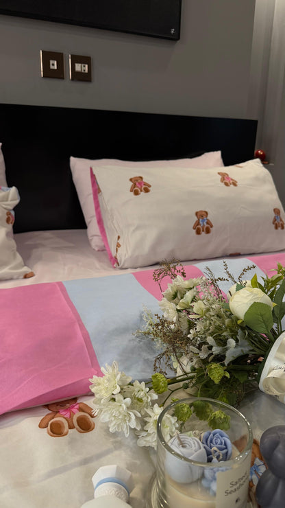 Linen Loft Teddy Blush Bedding Set - King