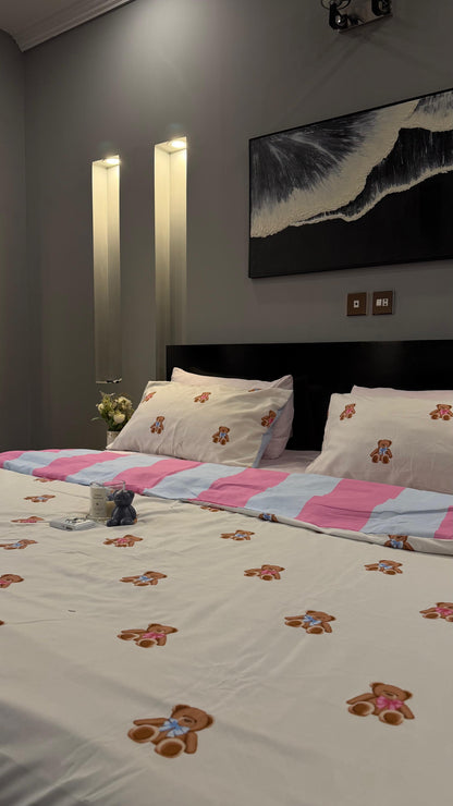 Linen Loft Teddy Blush Bedding Set - King