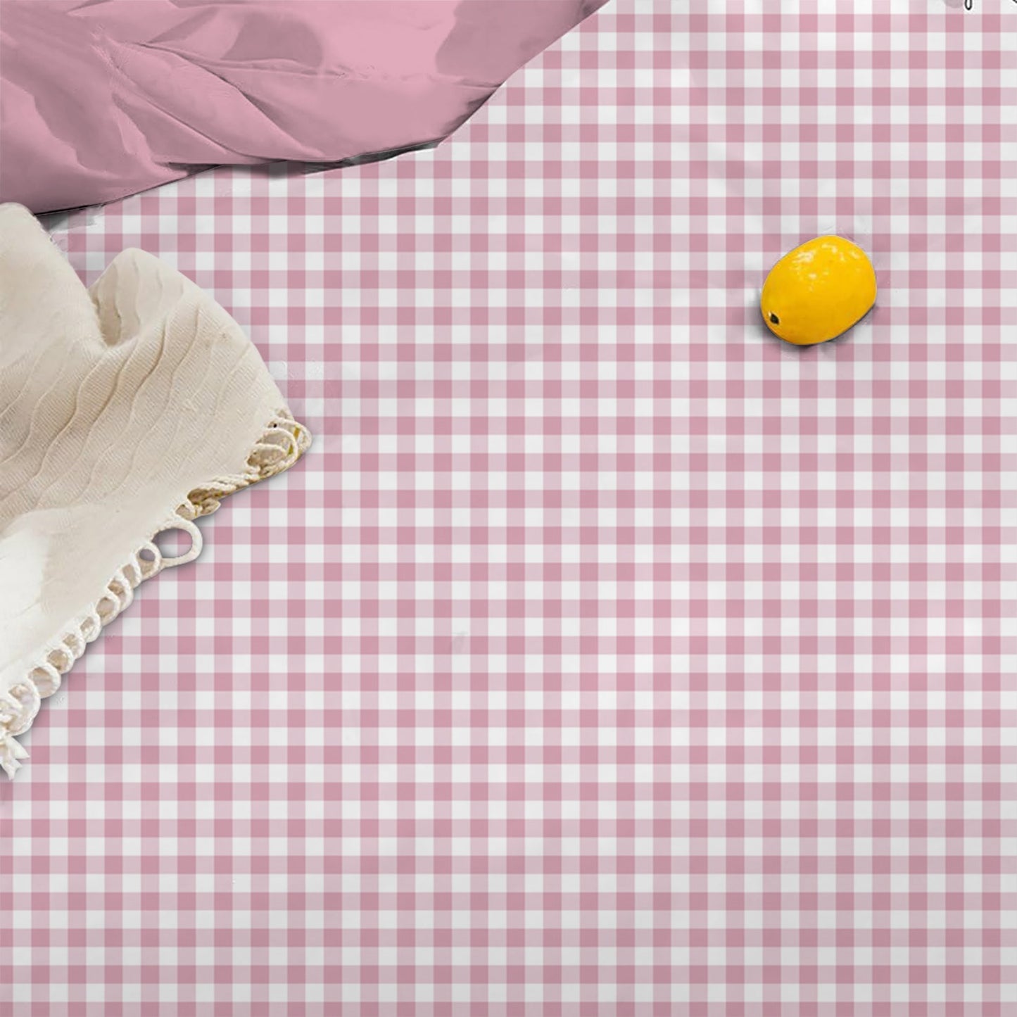 Linen Loft Blush Pink Check Duvet Set – Elegant & Comfortable Bedroom Look