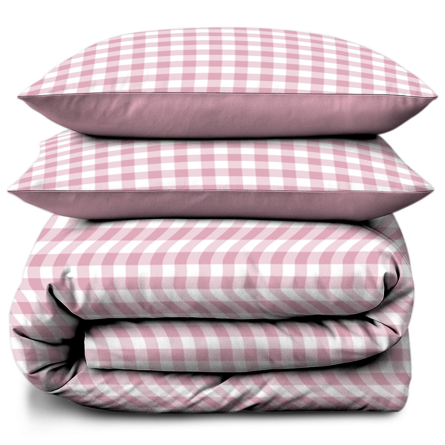 Linen Loft Blush Pink Check Duvet Set – Elegant & Comfortable Bedroom Look