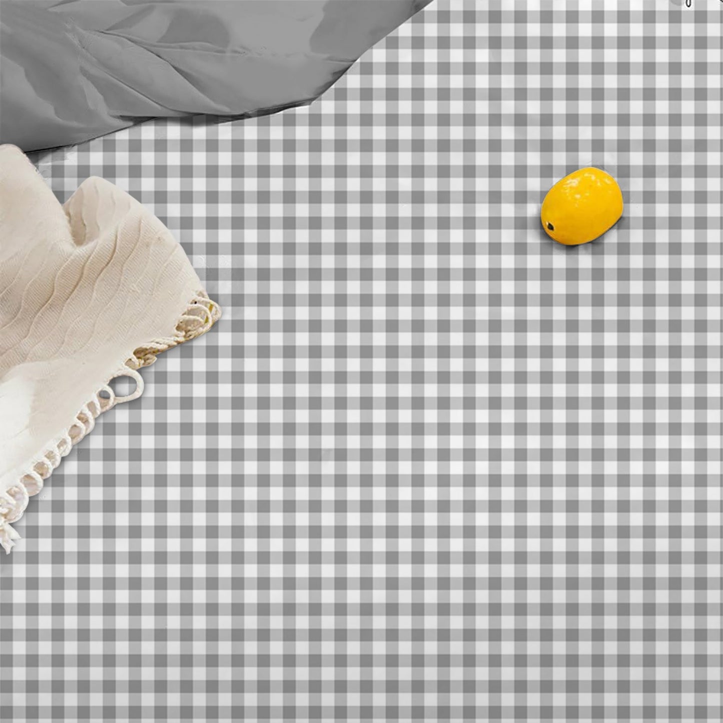 Linen Loft Soft Gingham Bedding Set | Sleek and Relaxed in Grey
