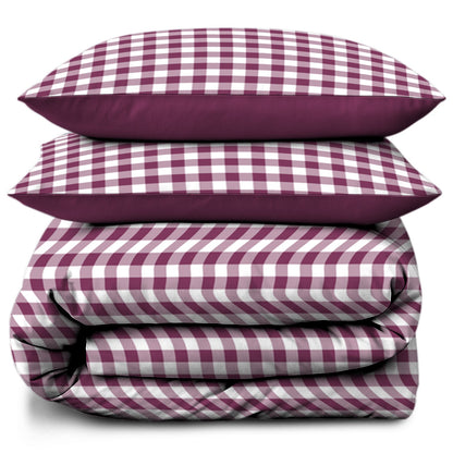 Linen Loft Signature Mulberry Gingham Bedding Set | Effortless Comfort & Style