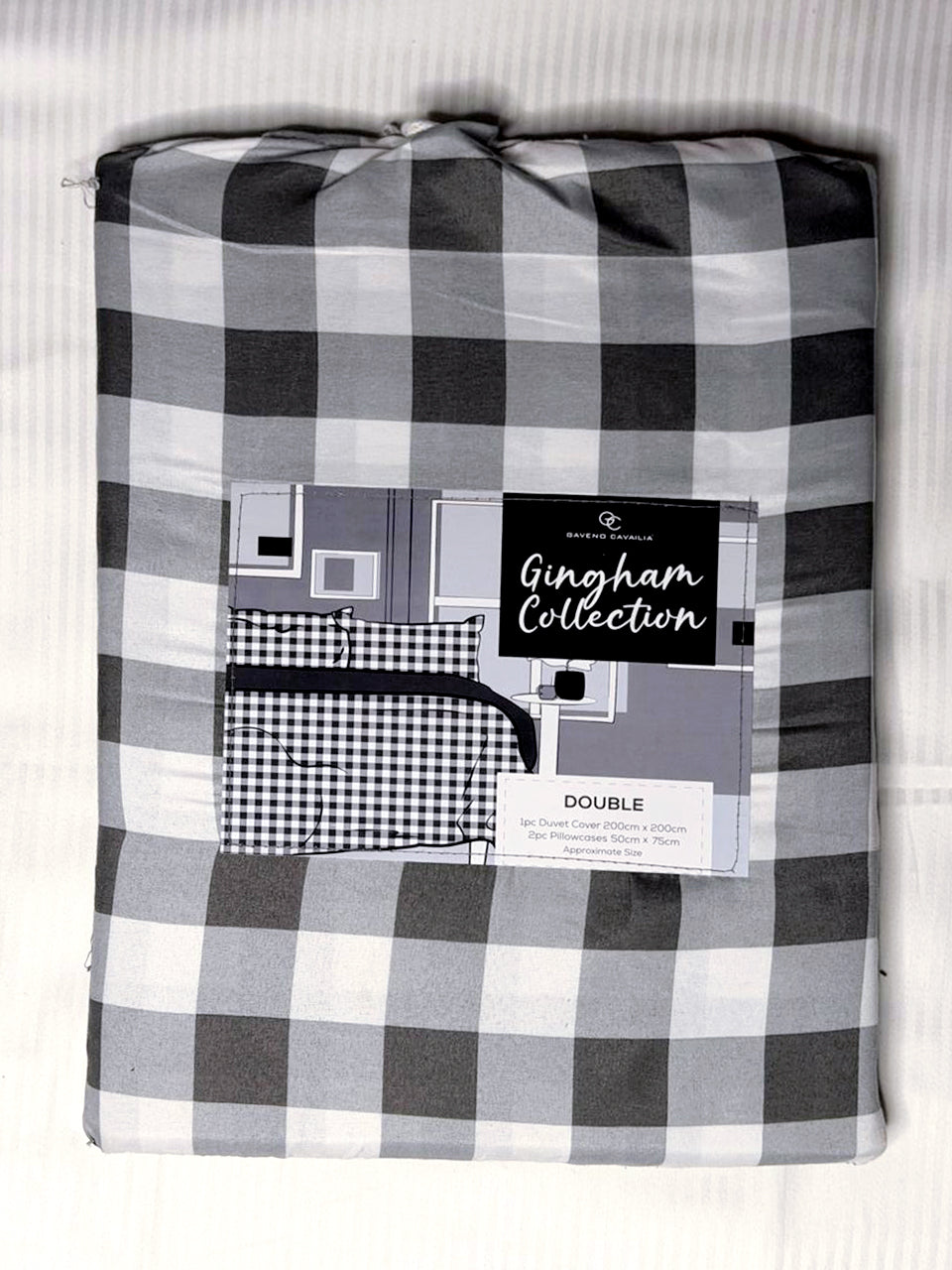 Linen Loft Elegant Check Duvet Cover Set | Chic Black & White Bedroom Look