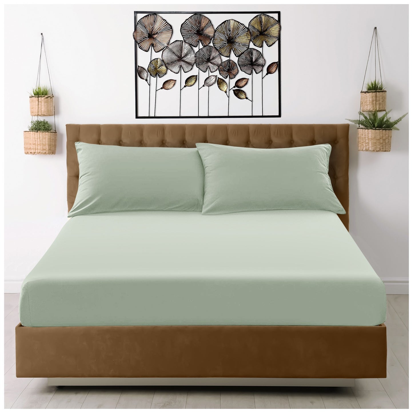 Linen-Loft Fitted Sheet Sage Green