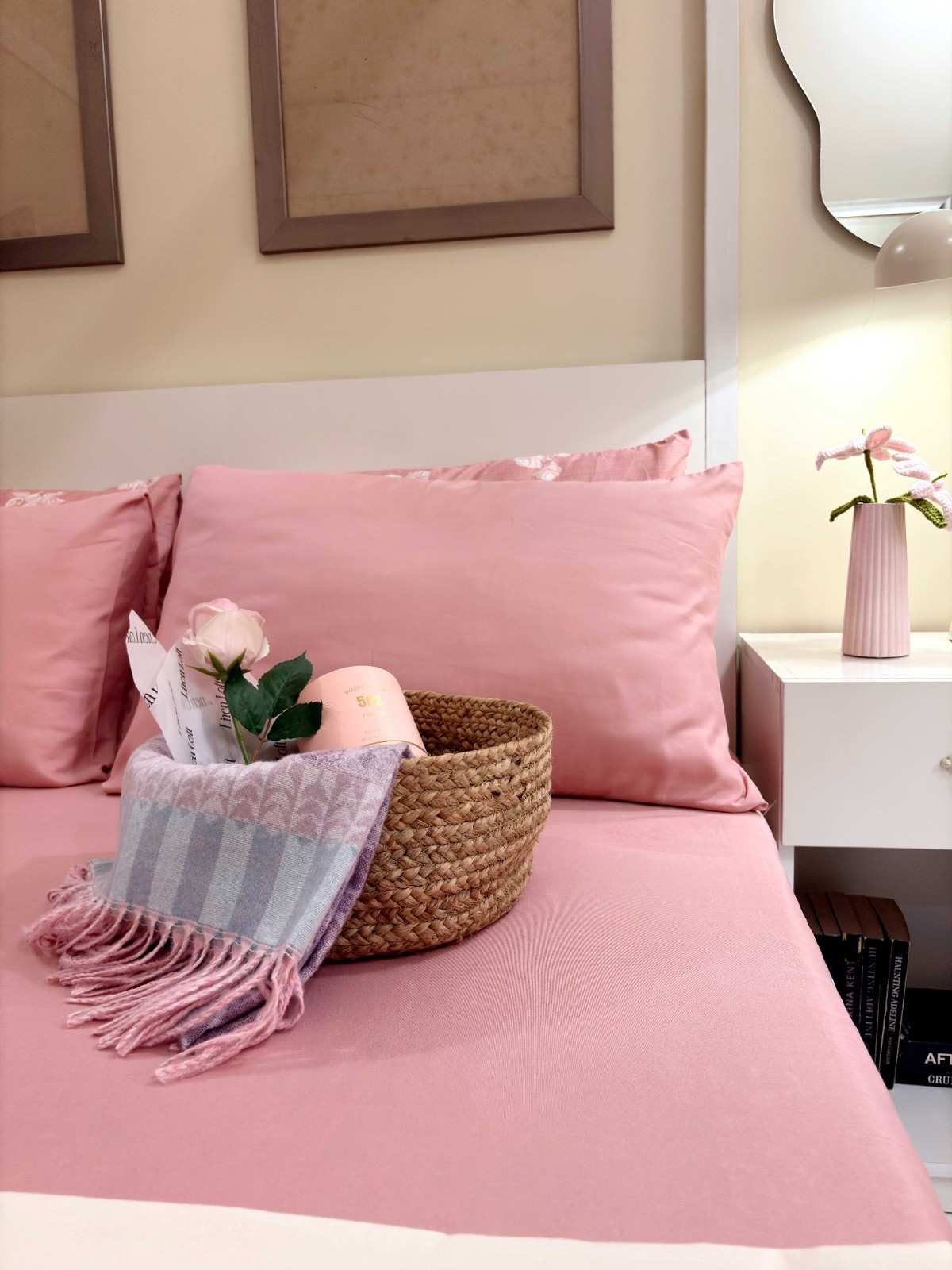 Linen Loft Blush Bloom  Bedding Set – King Size