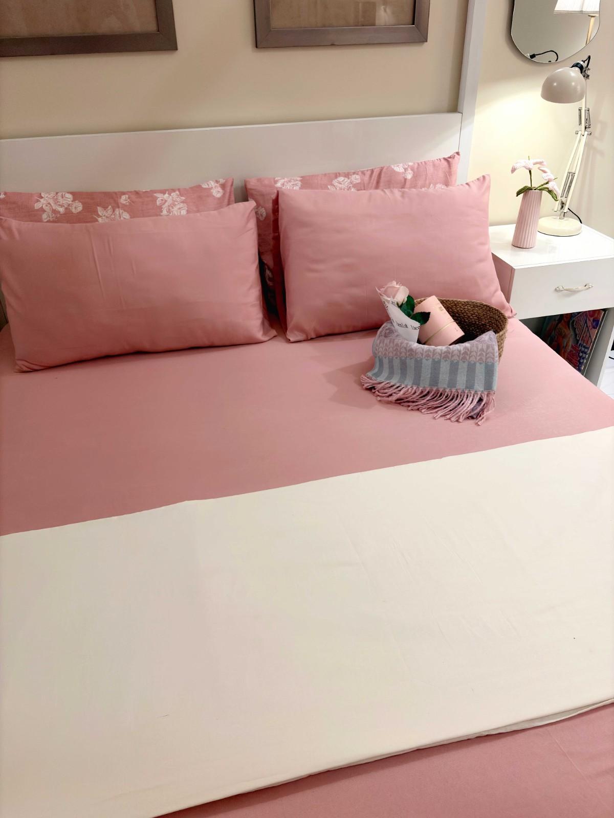 Linen Loft Blush Bloom  Bedding Set – King Size