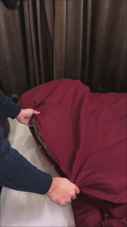 Linen Loft Warm Wine Duvet Cover Set | Modern Elegance for Everyday Comfort