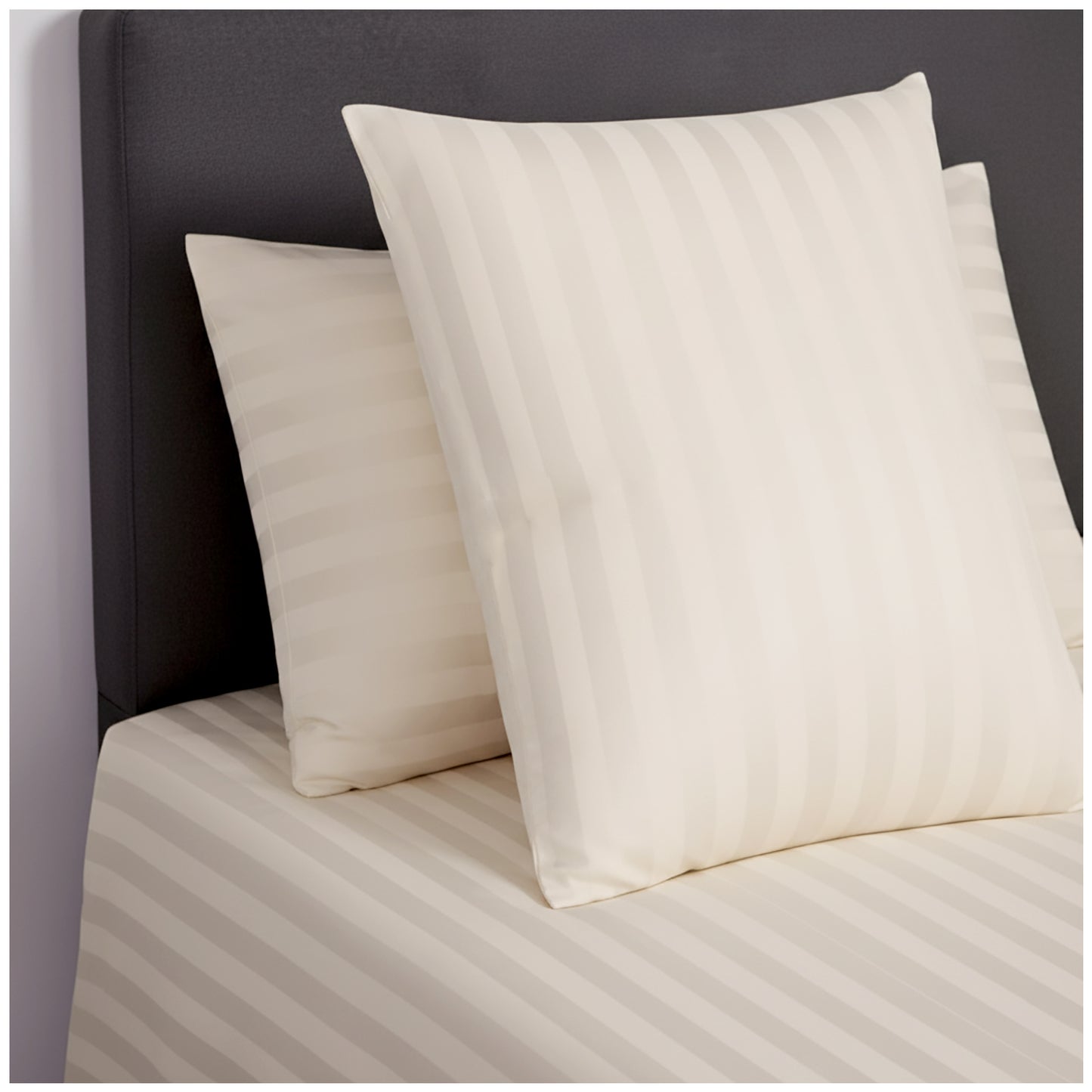 Luxe Ivory Stripe Bed Sheet Set
