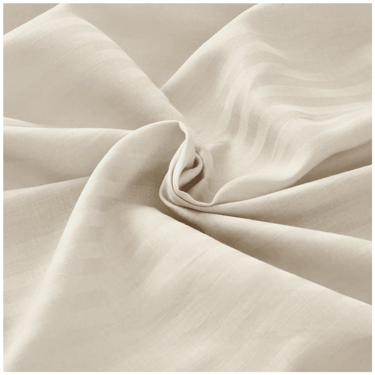 Luxe Ivory Stripe Bed Sheet Set
