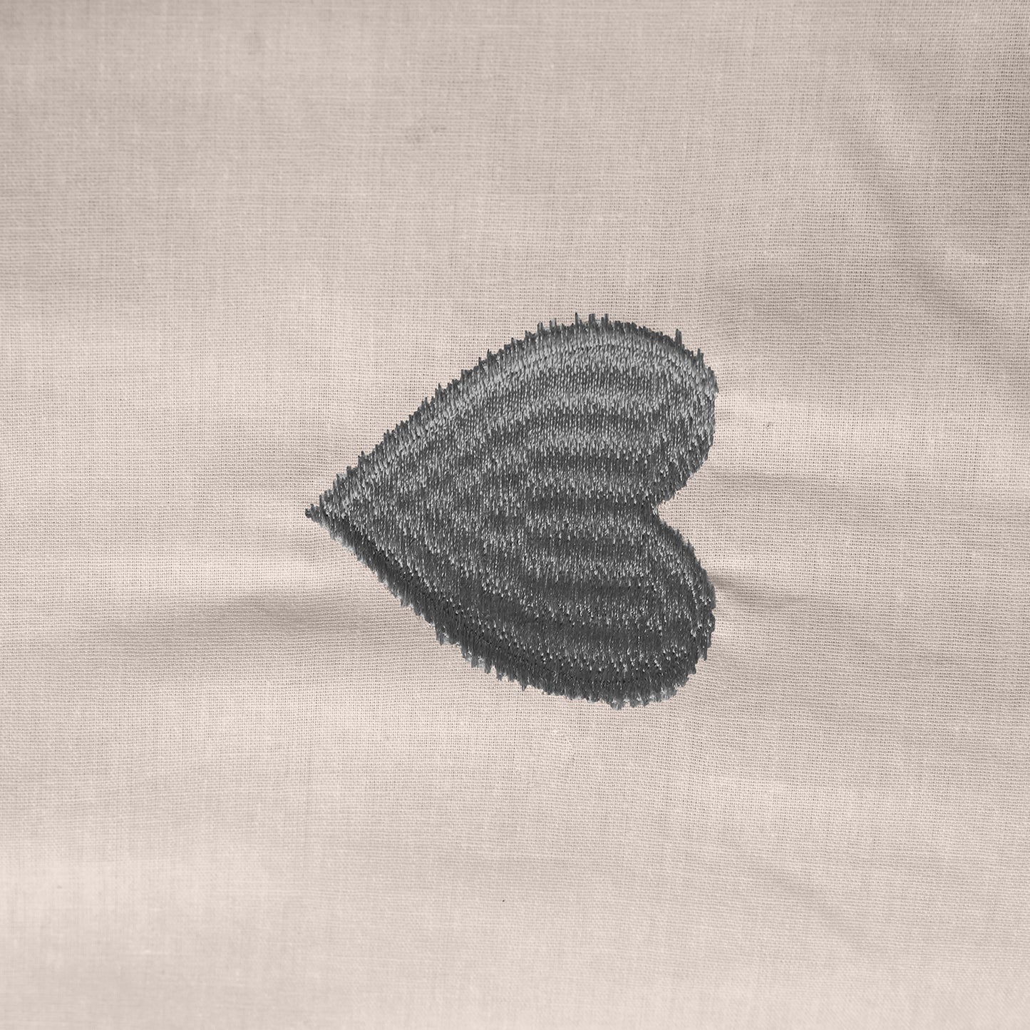 Linen Loft Blush Grey Heart Embroidered Duvet Set